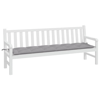 vidaXL Coussin de banc de jardin gris 200x50x7 cm tissu oxford