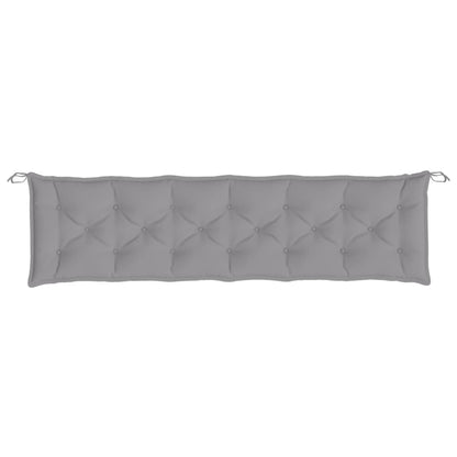 vidaXL Coussin de banc de jardin gris 200x50x7 cm tissu oxford