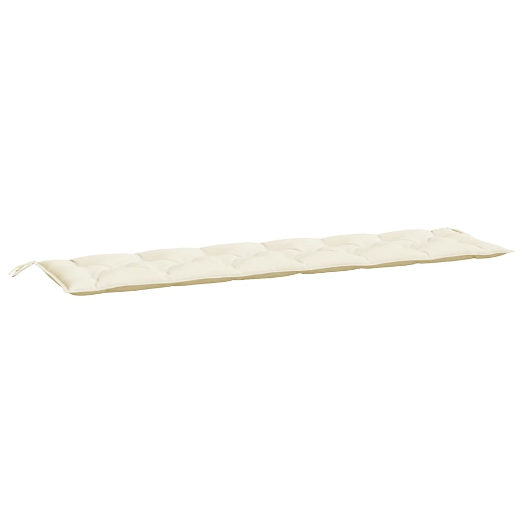 vidaXL Coussin de banc de jardin crème 200x50x7 cm tissu oxford