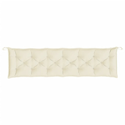 vidaXL Coussin de banc de jardin crème 200x50x7 cm tissu oxford