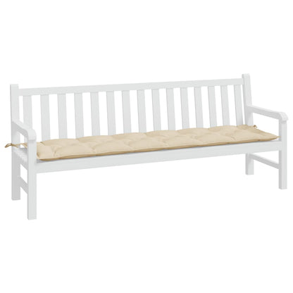 vidaXL Coussin de banc de jardin beige 200x50x7 cm tissu oxford