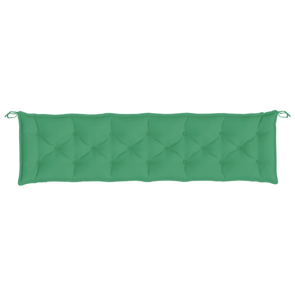 vidaXL Coussin de banc de jardin vert 200x50x7 cm tissu oxford