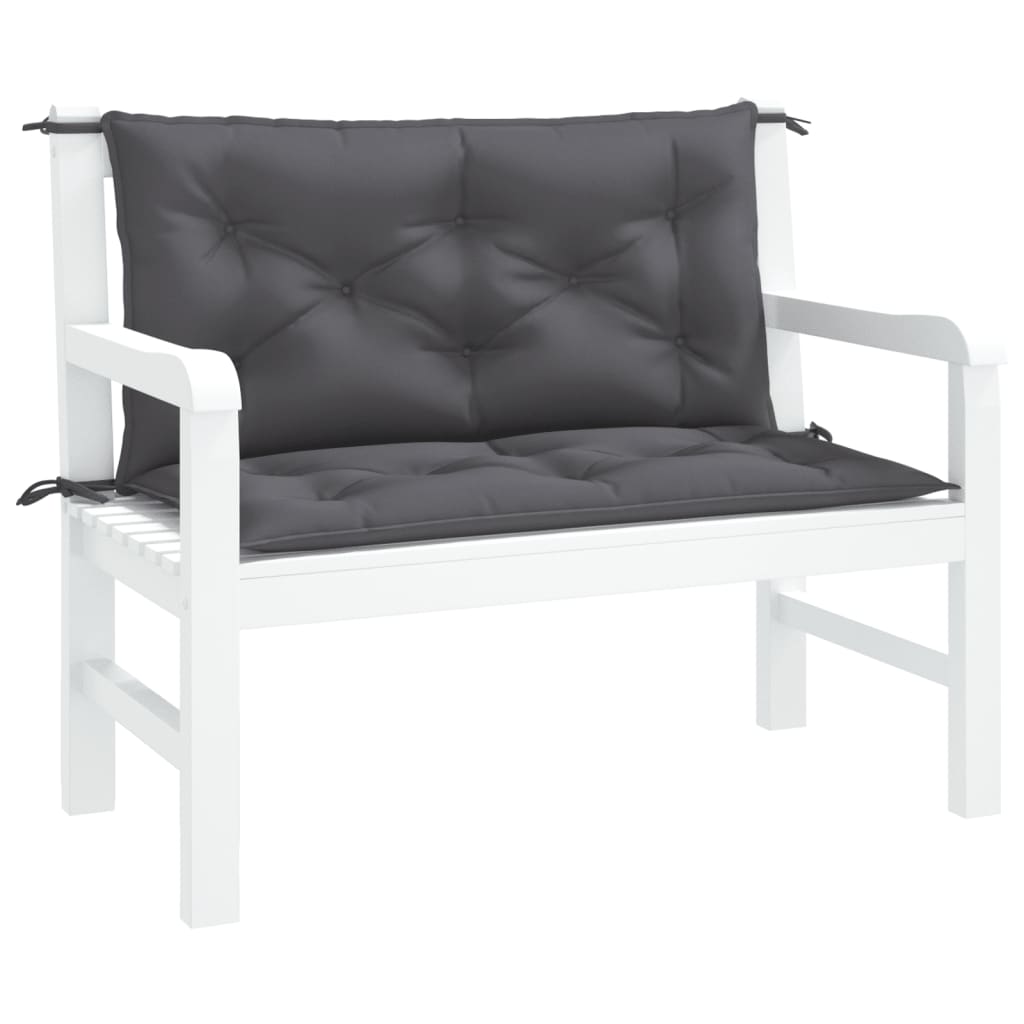 vidaXL Coussins de banc de jardin 2 pcs anthracite tissu Oxford