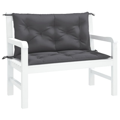 vidaXL Coussins de banc de jardin 2 pcs anthracite tissu Oxford