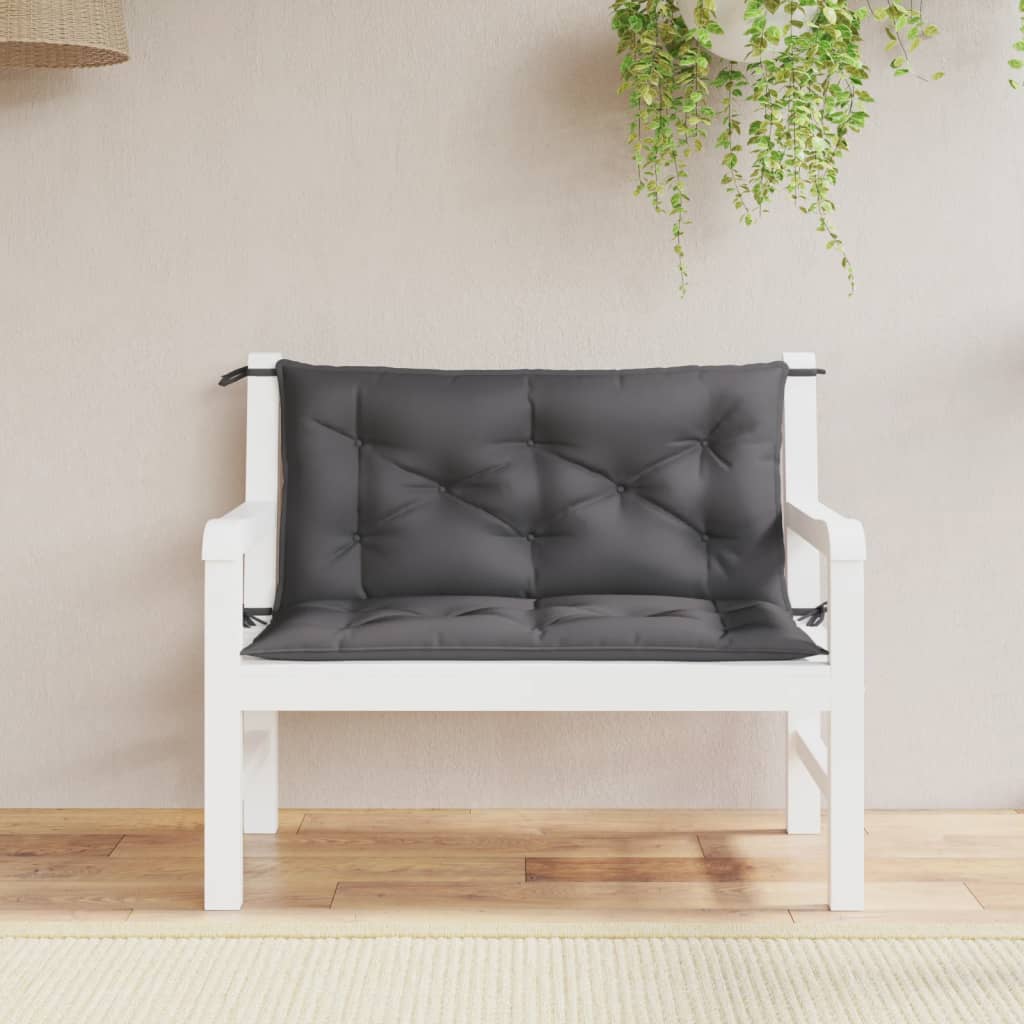 vidaXL Coussins de banc de jardin 2 pcs anthracite tissu Oxford