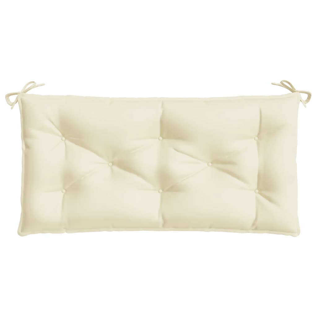 vidaXL Coussins de banc de jardin 2 pcs crème 100x50x7 cm tissu oxford