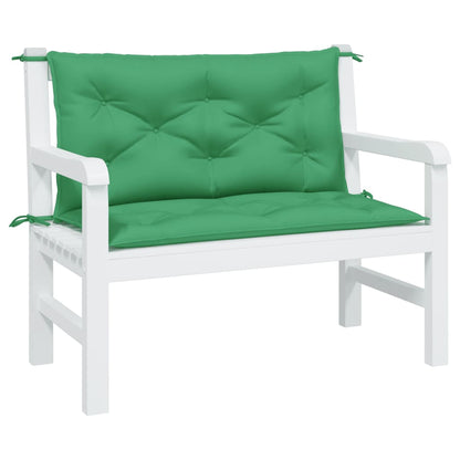 vidaXL Coussins de banc de jardin 2 pcs vert 100x50x7 cm tissu Oxford