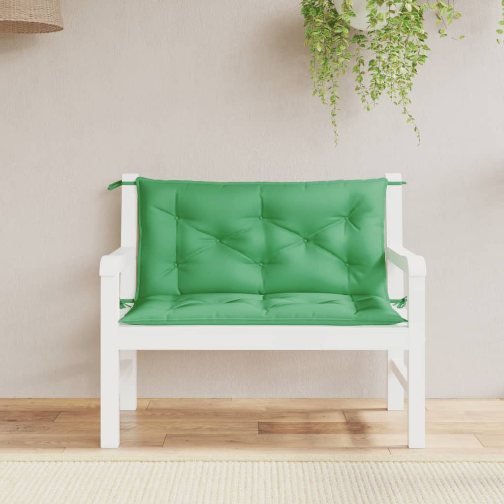vidaXL Coussins de banc de jardin 2 pcs vert 100x50x7 cm tissu Oxford