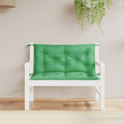 vidaXL Coussins de banc de jardin 2 pcs vert 100x50x7 cm tissu Oxford