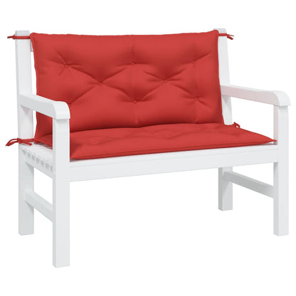 vidaXL Coussins de banc de jardin 2 pcs rouge 100x50x7 cm tissu Oxford