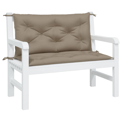 vidaXL Coussins de banc de jardin 2 pcs taupe 100x50x7 cm tissu Oxford