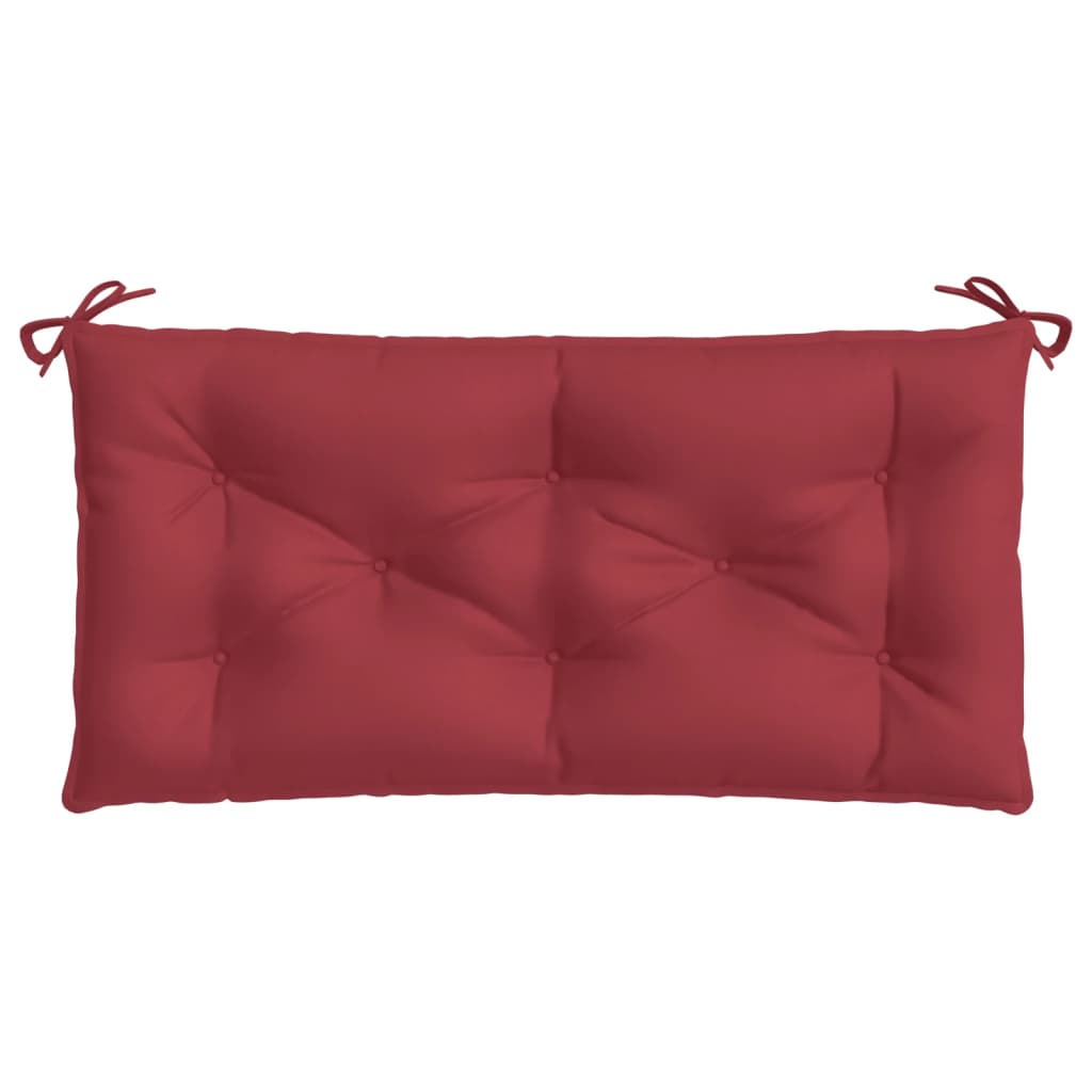vidaXL Coussins de banc de jardin 2 pcs rouge bordeaux tissu Oxford