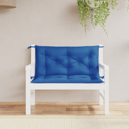 vidaXL Coussins de banc de jardin 2 pcs bleu royal tissu oxford