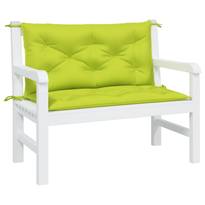 vidaXL Coussins de banc de jardin 2 pcs vert vif tissu Oxford