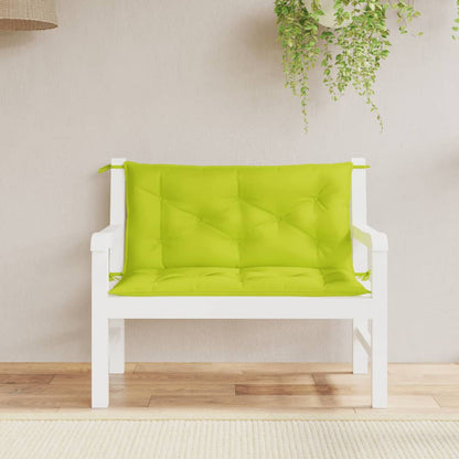 vidaXL Coussins de banc de jardin 2 pcs vert vif tissu Oxford