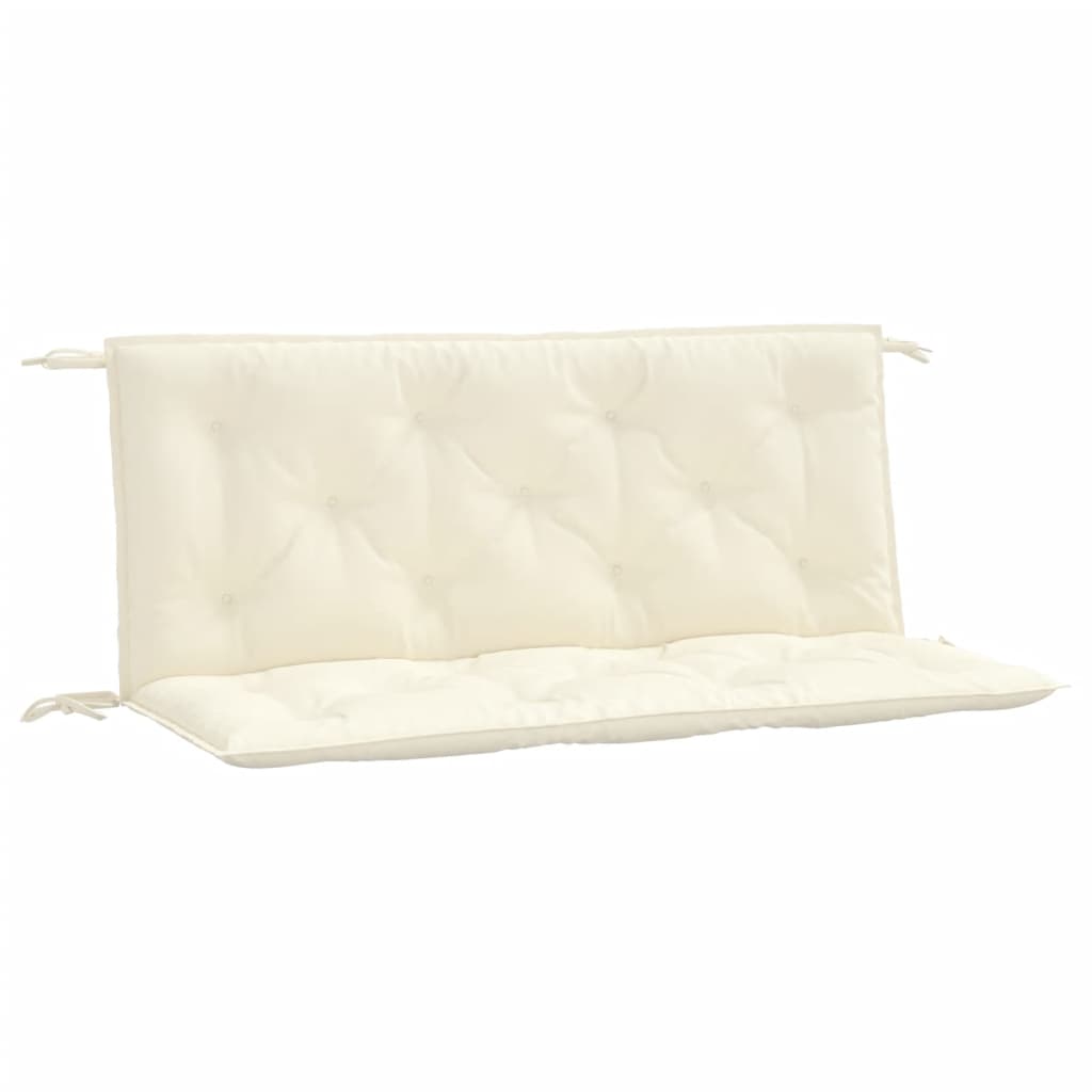 vidaXL Coussins de banc de jardin 2 pcs blanc crème tissu Oxford