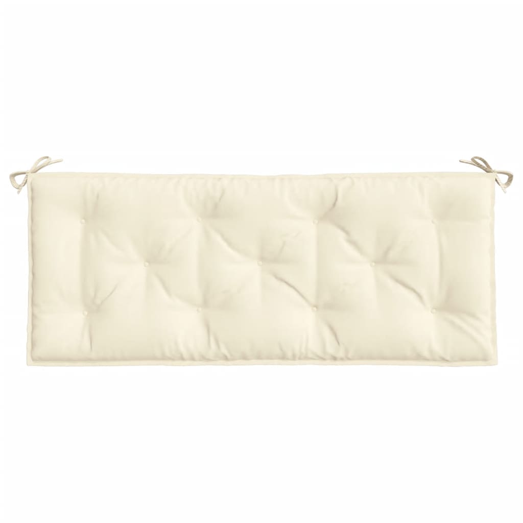 vidaXL Coussins de banc de jardin 2 pcs blanc crème tissu Oxford