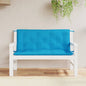vidaXL Coussins de banc de jardin 2 pcs bleu clair tissu Oxford