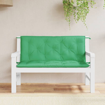 vidaXL Coussins de banc de jardin 2 pcs vert 120x50x7 cm tissu Oxford