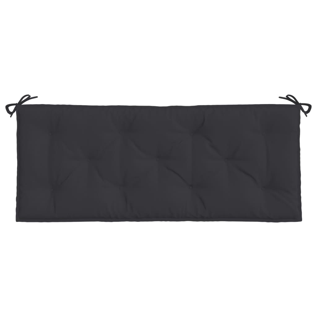 vidaXL Coussins de banc de jardin 2 pcs noir 120x50x7 cm tissu Oxford