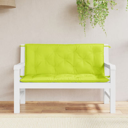 vidaXL Coussins de banc de jardin 2 pcs vert vif tissu Oxford