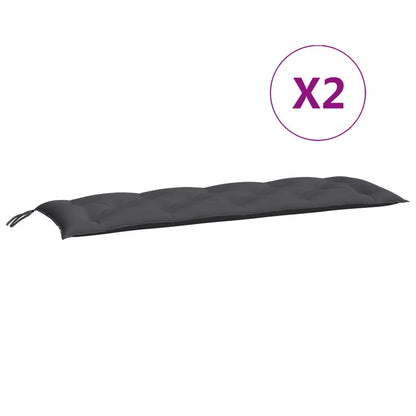 vidaXL Coussins de banc de jardin 2 pcs anthracite tissu Oxford