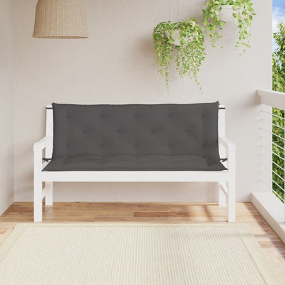 vidaXL Coussins de banc de jardin 2 pcs anthracite tissu Oxford
