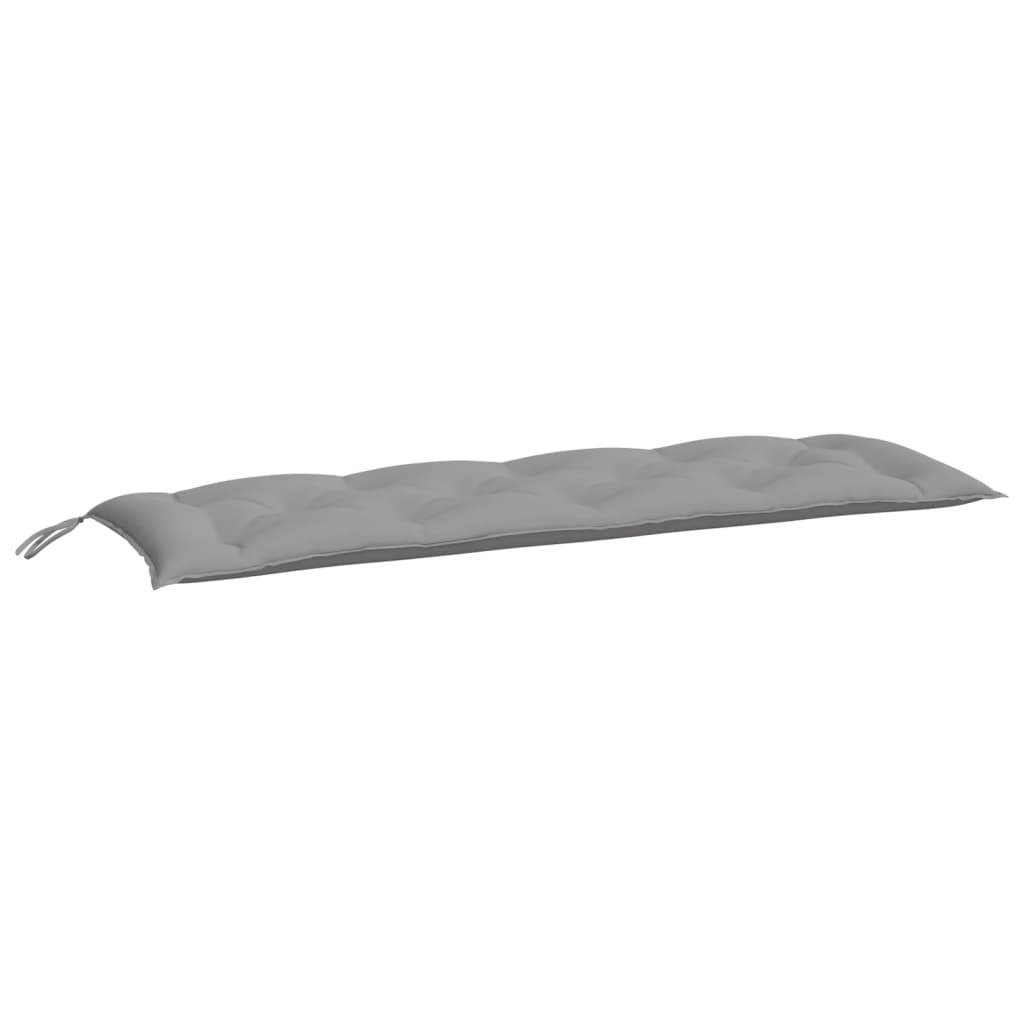 vidaXL Coussins de banc de jardin 2 pcs gris 150x50x7 cm tissu Oxford