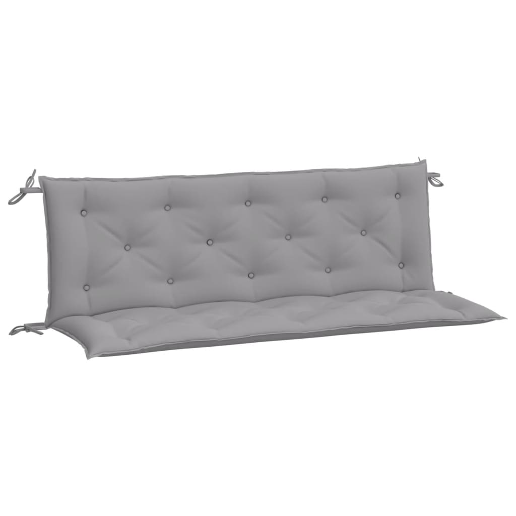 vidaXL Coussins de banc de jardin 2 pcs gris 150x50x7 cm tissu Oxford