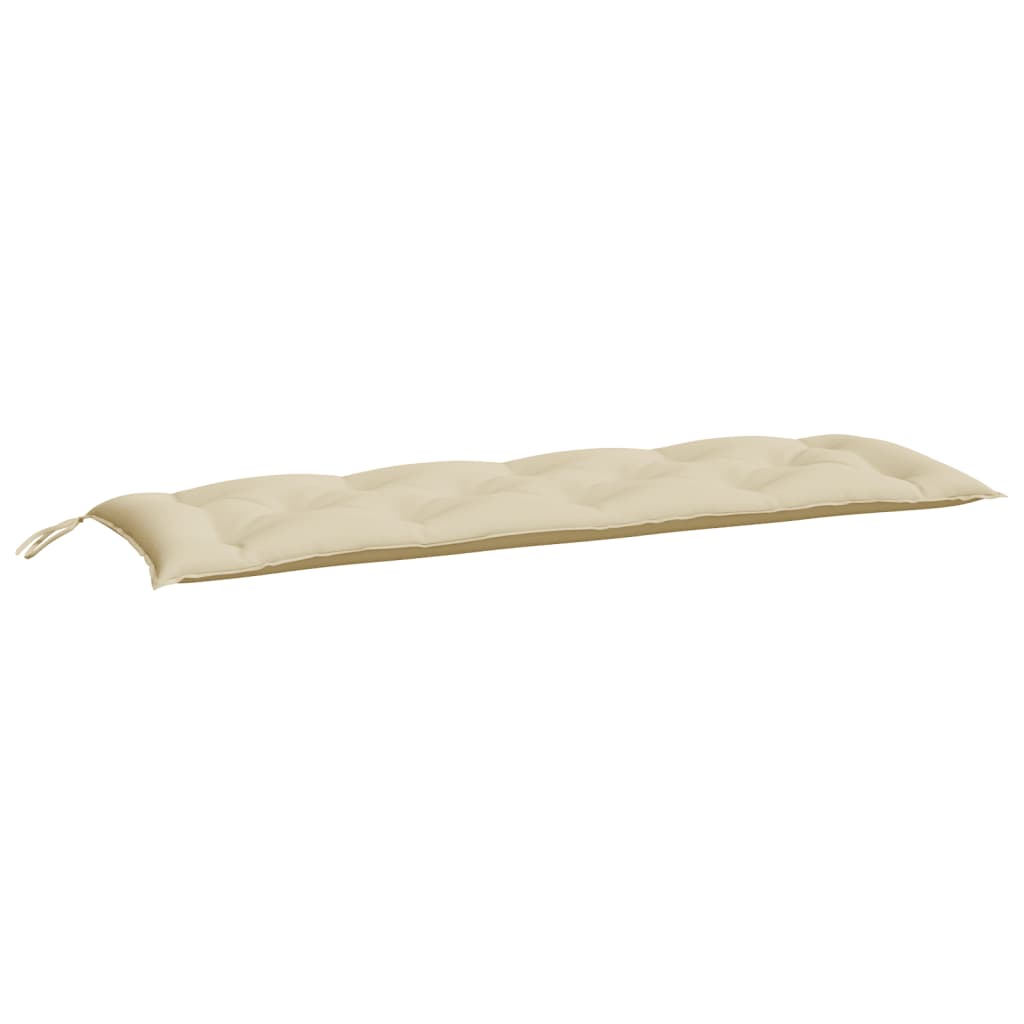 vidaXL Coussins de banc de jardin 2 pcs beige 150x50x7 cm tissu Oxford