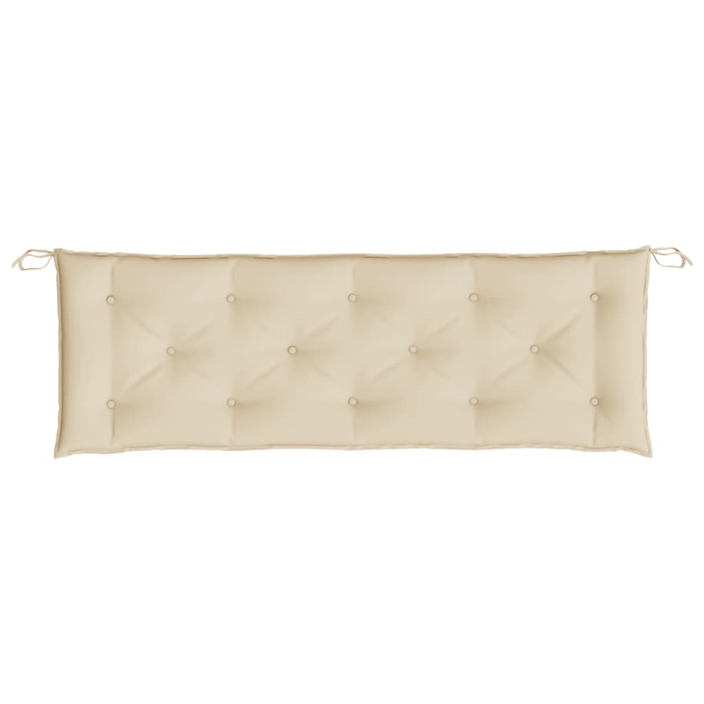 vidaXL Coussins de banc de jardin 2 pcs beige 150x50x7 cm tissu Oxford