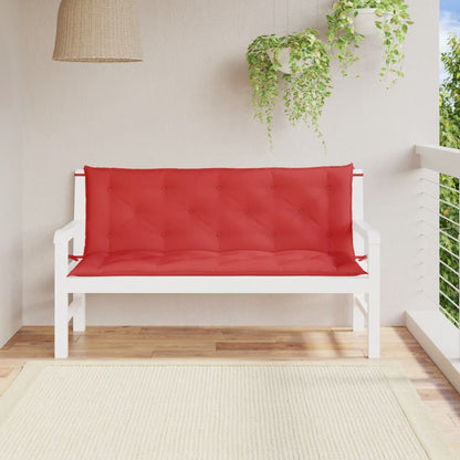 vidaXL Coussins de banc de jardin 2 pcs rouge 150x50x7 cm tissu Oxford