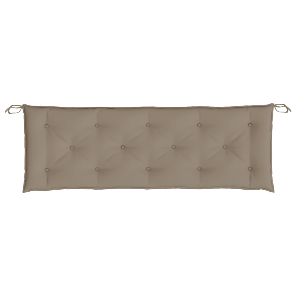 vidaXL Coussins de banc de jardin 2 pcs taupe 150x50x7 cm tissu Oxford