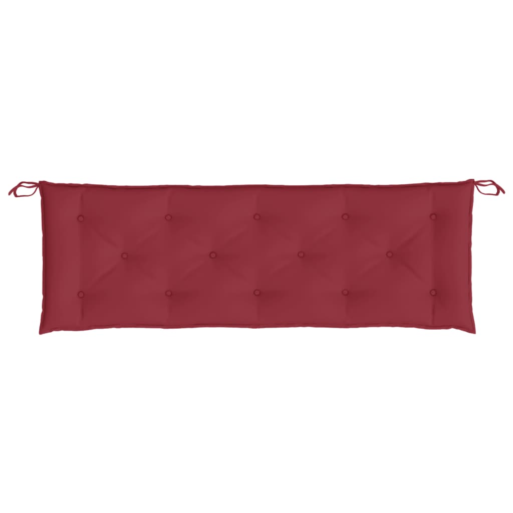 vidaXL Coussins de banc de jardin 2 pcs rouge bordeaux tissu Oxford
