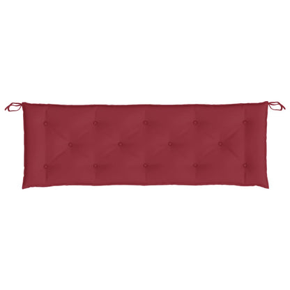 vidaXL Coussins de banc de jardin 2 pcs rouge bordeaux tissu Oxford