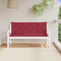 vidaXL Coussins de banc de jardin 2 pcs rouge bordeaux tissu Oxford