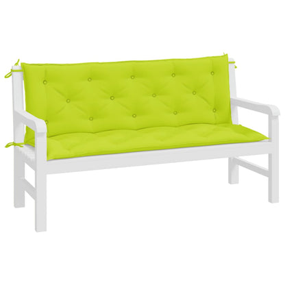 vidaXL Coussins de banc de jardin 2 pcs vert vif tissu Oxford