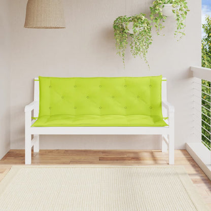 vidaXL Coussins de banc de jardin 2 pcs vert vif tissu Oxford