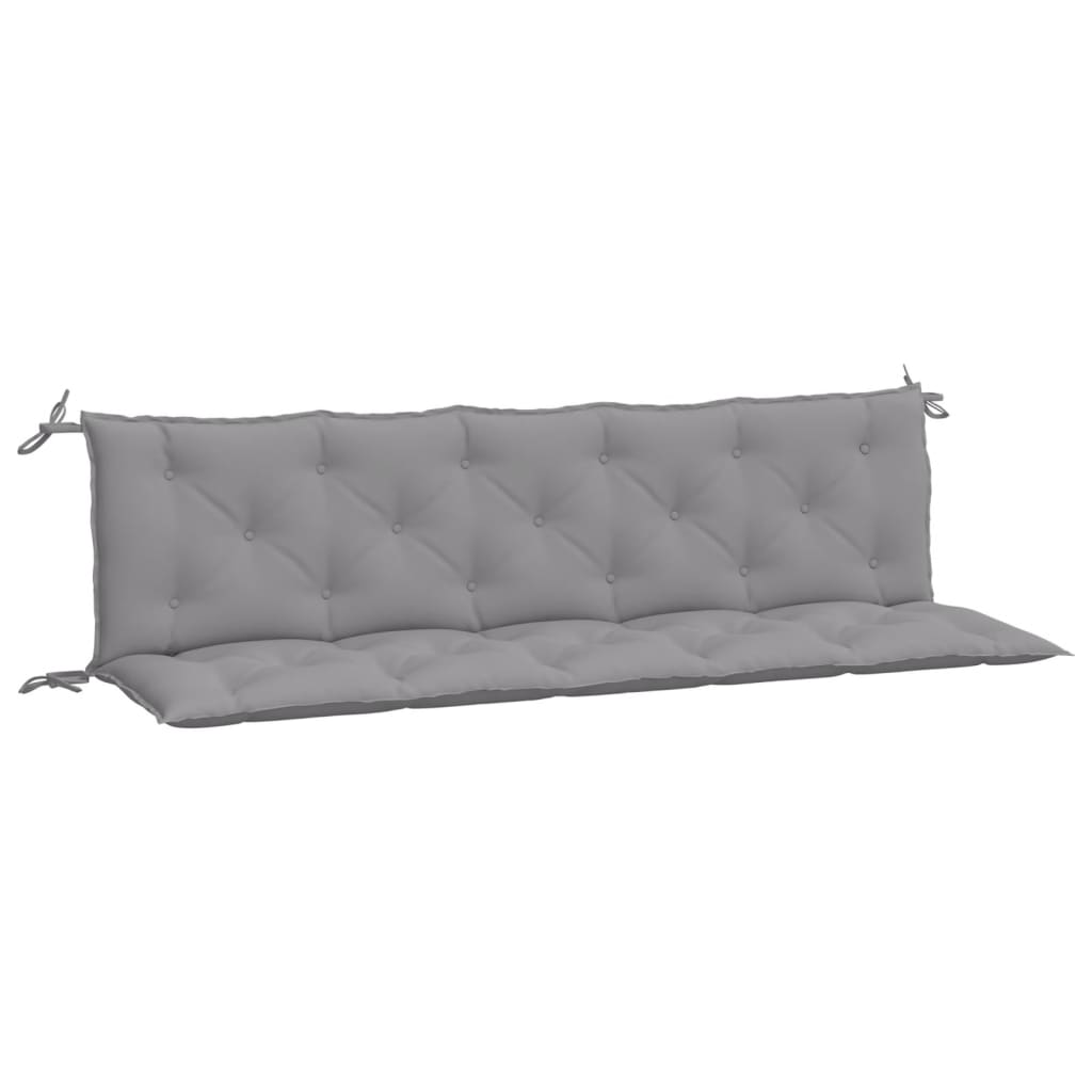 vidaXL Coussins de banc de jardin 2 pcs gris 180x50x7 cm tissu Oxford