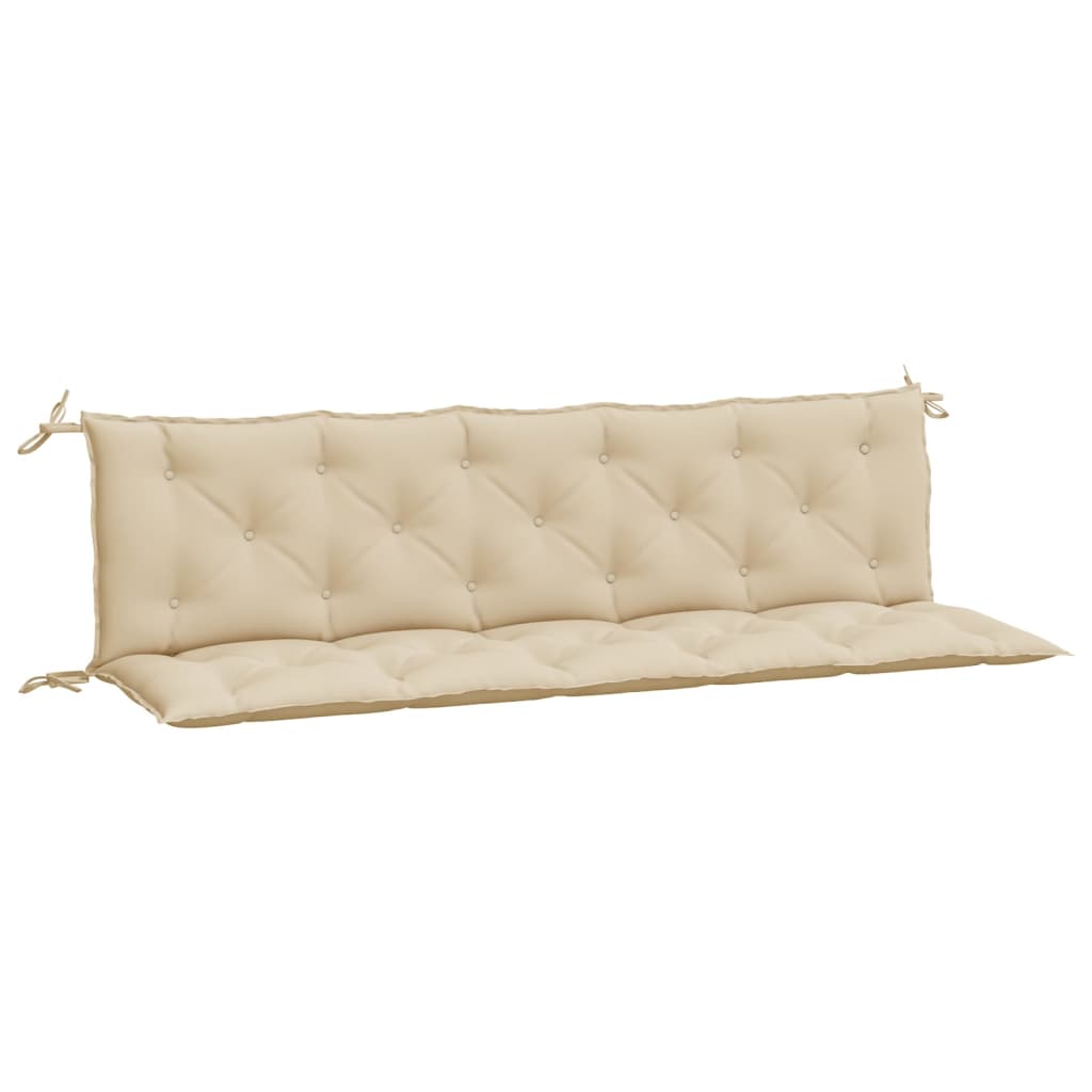 vidaXL Coussins de banc de jardin 2 pcs beige 180x50x7 cm tissu Oxford