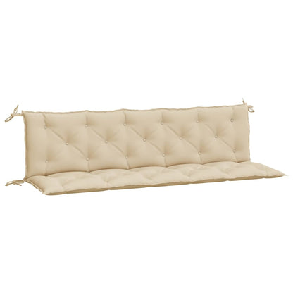 vidaXL Coussins de banc de jardin 2 pcs beige 180x50x7 cm tissu Oxford