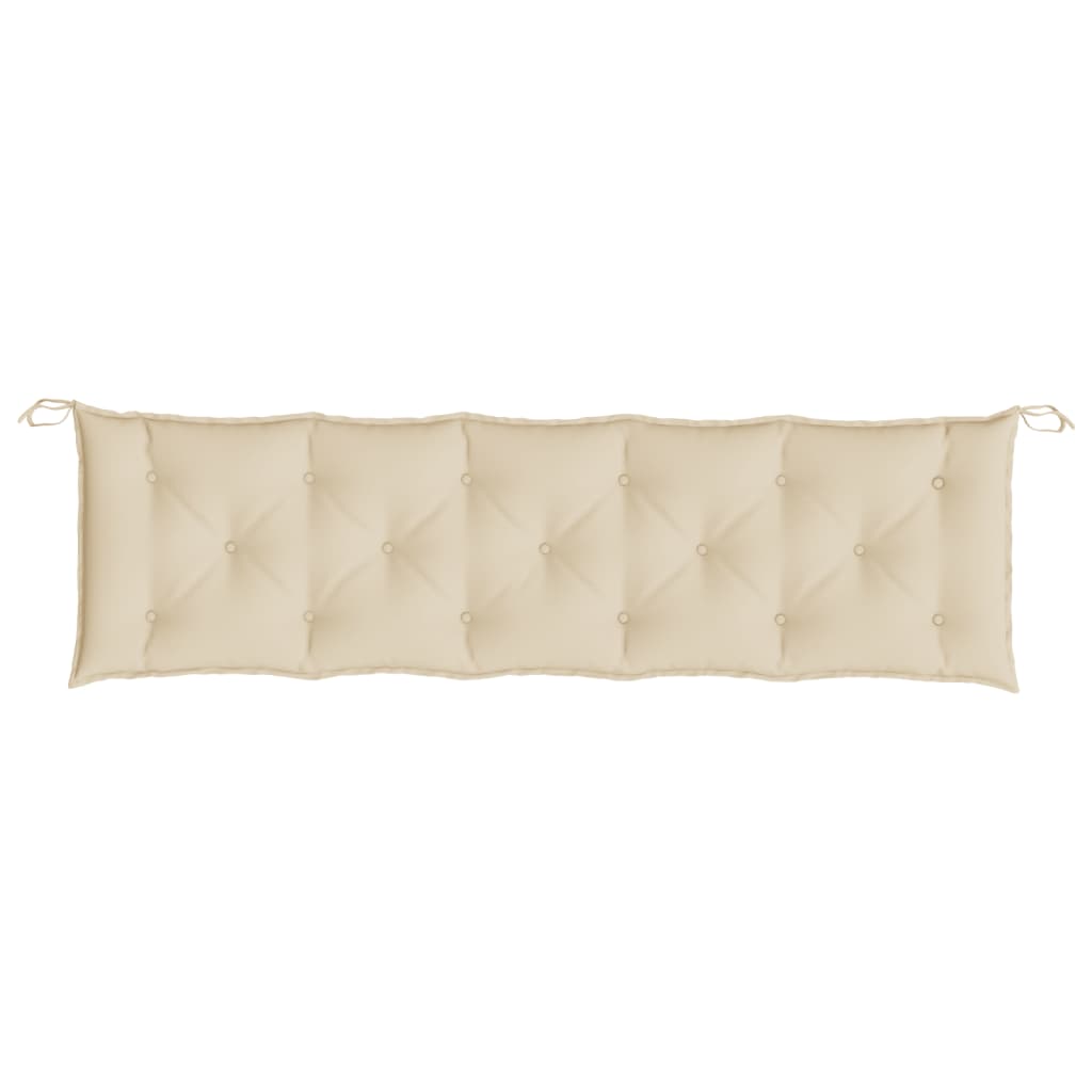 vidaXL Coussins de banc de jardin 2 pcs beige 180x50x7 cm tissu Oxford