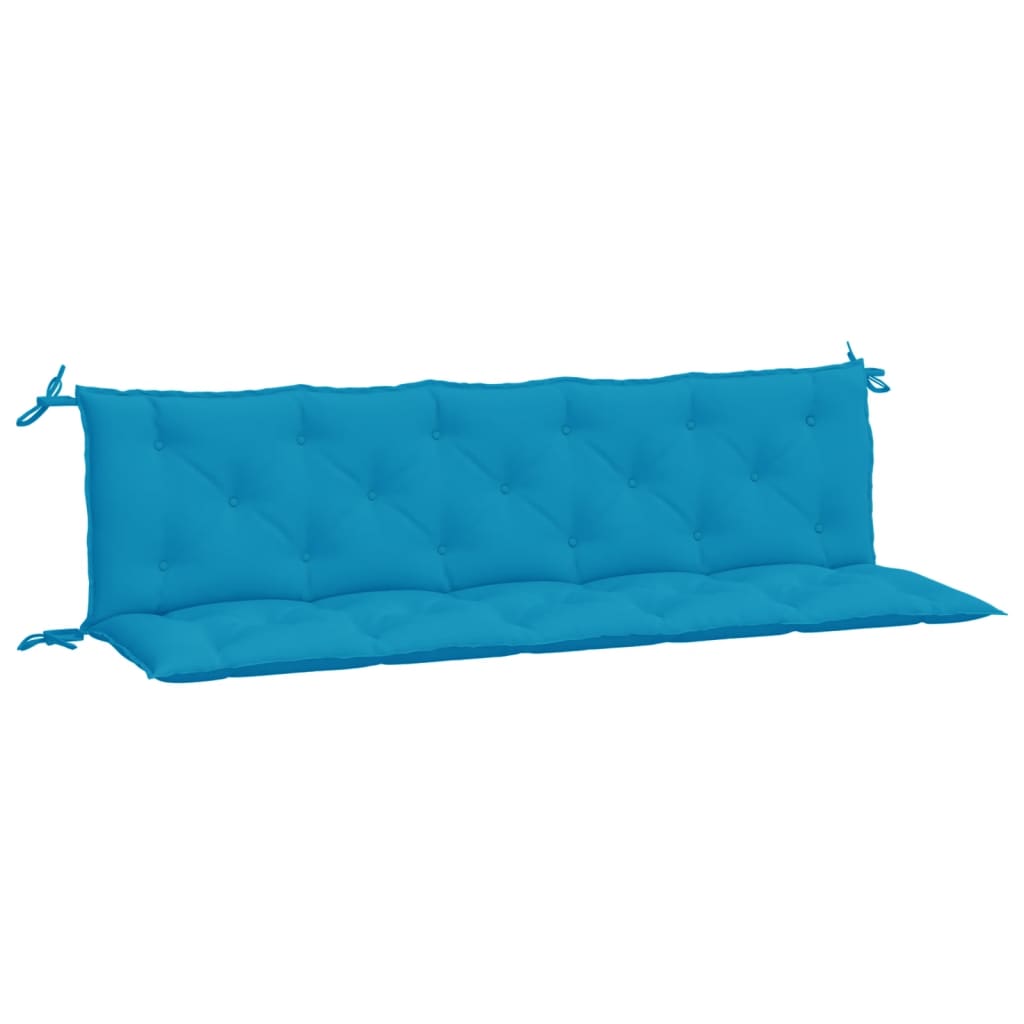 vidaXL Coussins de banc de jardin 2 pcs bleu clair tissu Oxford