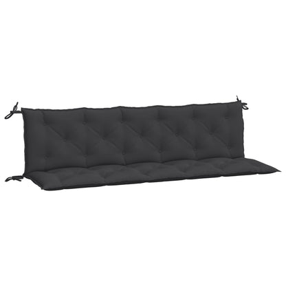 vidaXL Coussins de banc de jardin 2 pcs noir 180x50x7 cm tissu Oxford