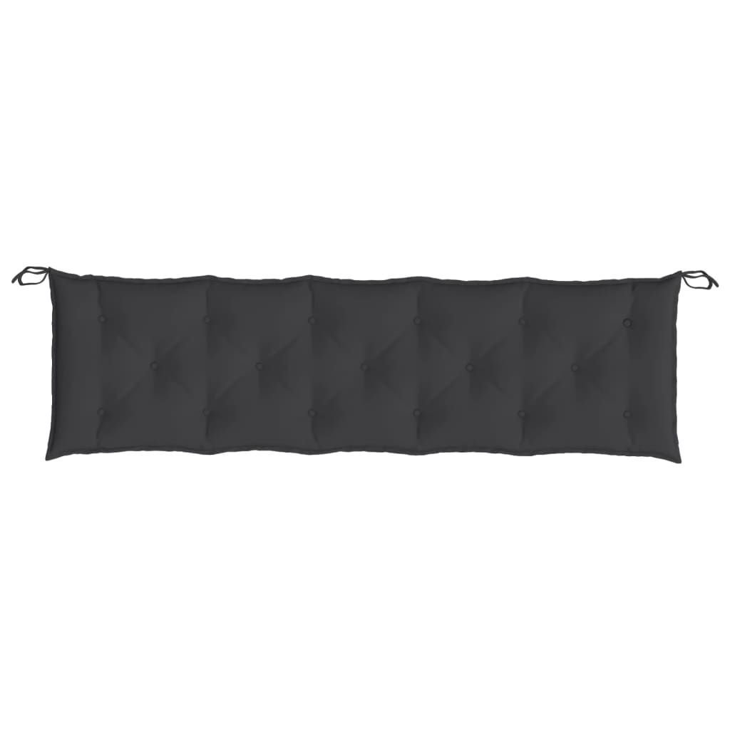 vidaXL Coussins de banc de jardin 2 pcs noir 180x50x7 cm tissu Oxford