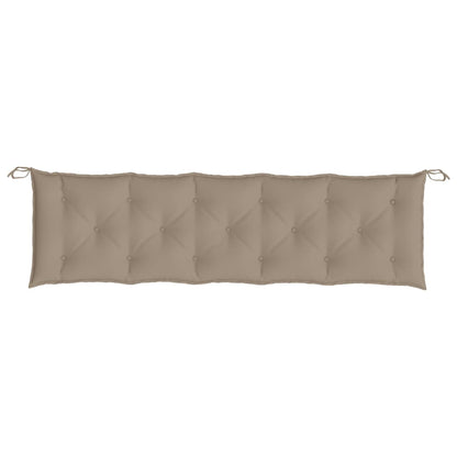 vidaXL Coussins de banc de jardin 2 pcs taupe 180x50x7 cm tissu Oxford