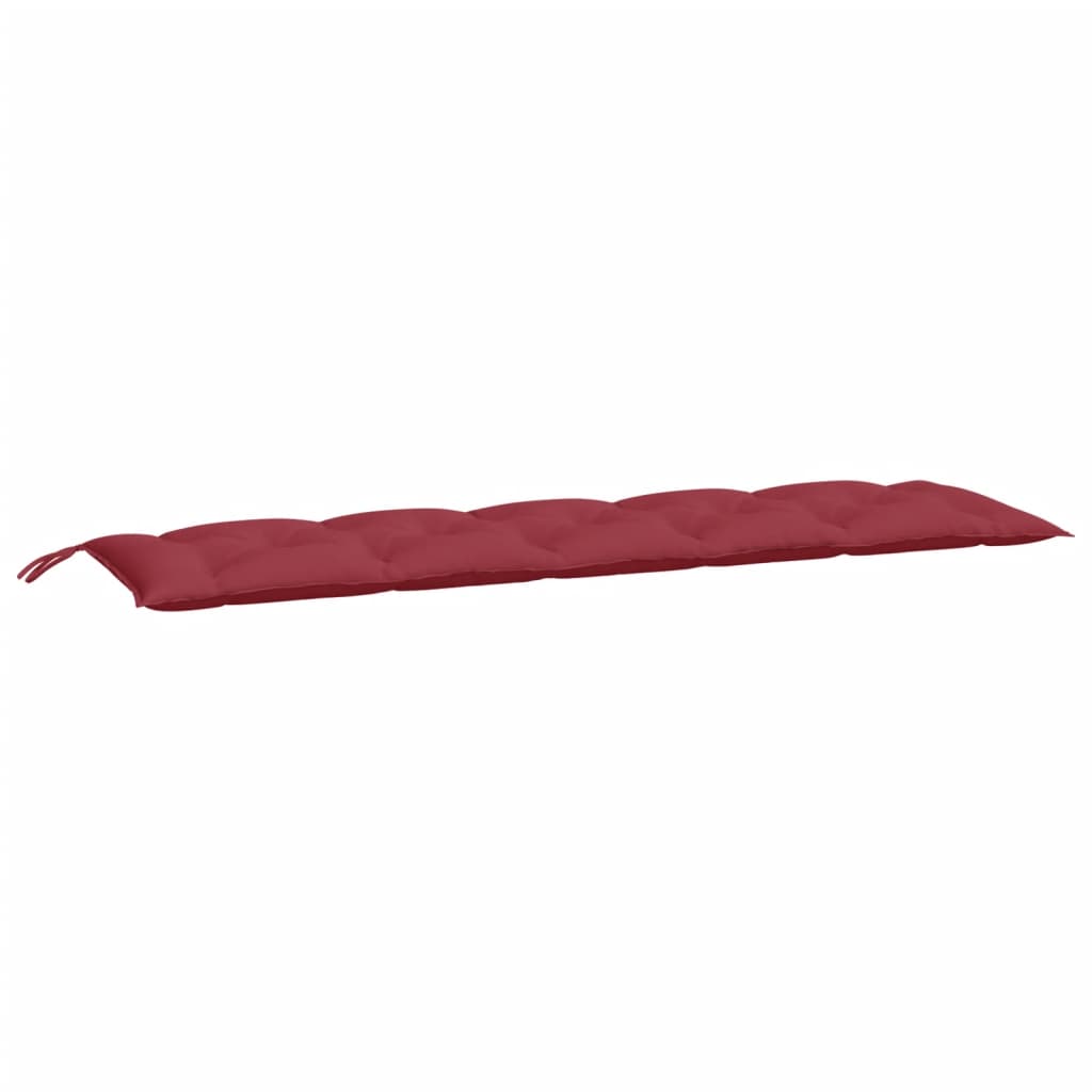 vidaXL Coussins de banc de jardin 2 pcs rouge bordeaux tissu Oxford