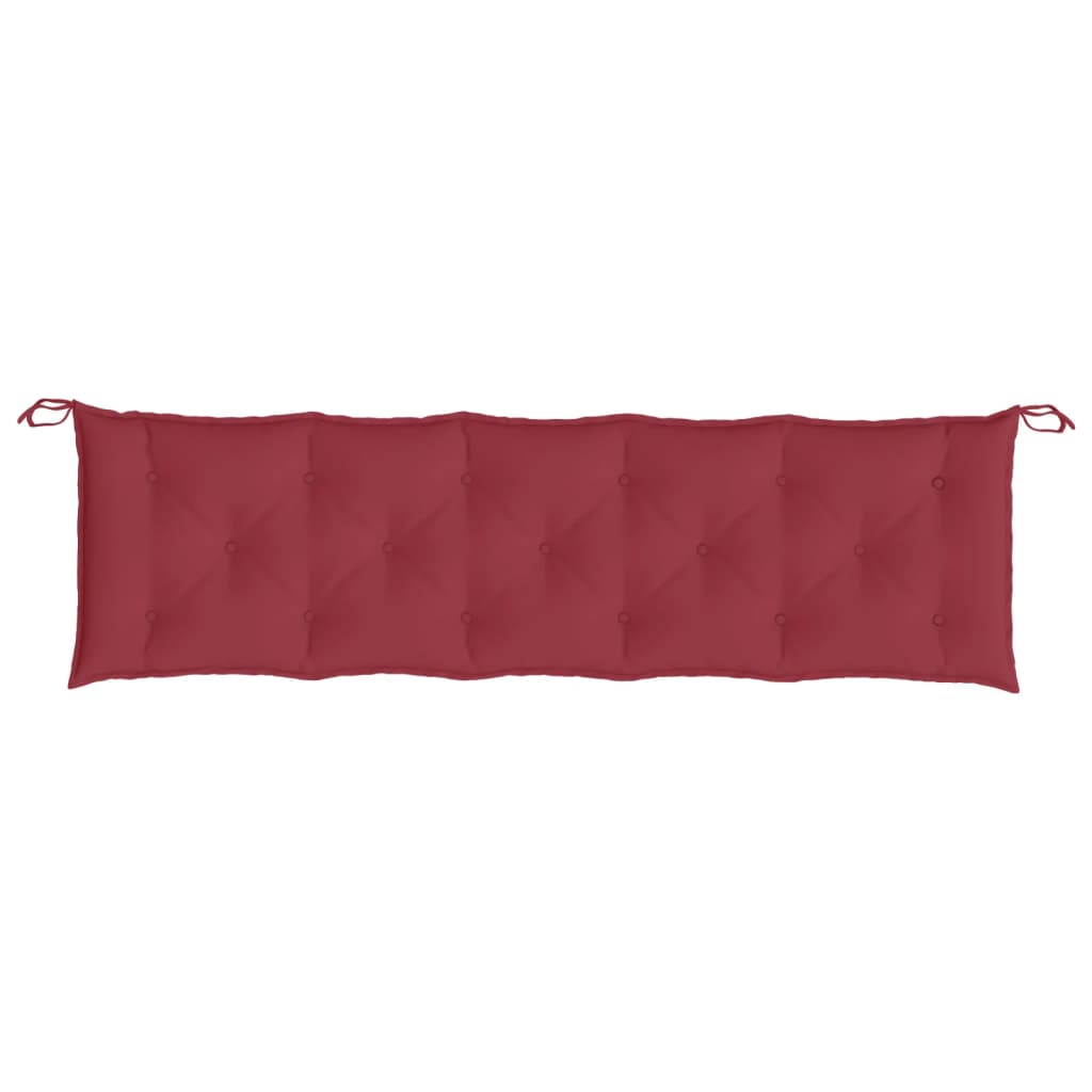vidaXL Coussins de banc de jardin 2 pcs rouge bordeaux tissu Oxford