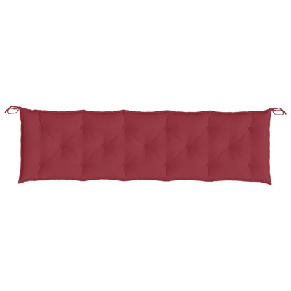 vidaXL Coussins de banc de jardin 2 pcs rouge bordeaux tissu Oxford