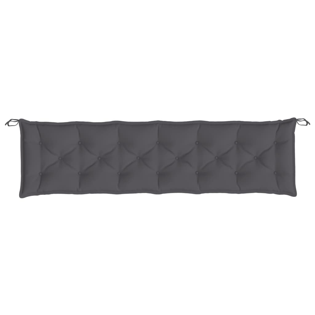 vidaXL Coussins de banc de jardin 2 pcs anthracite tissu Oxford